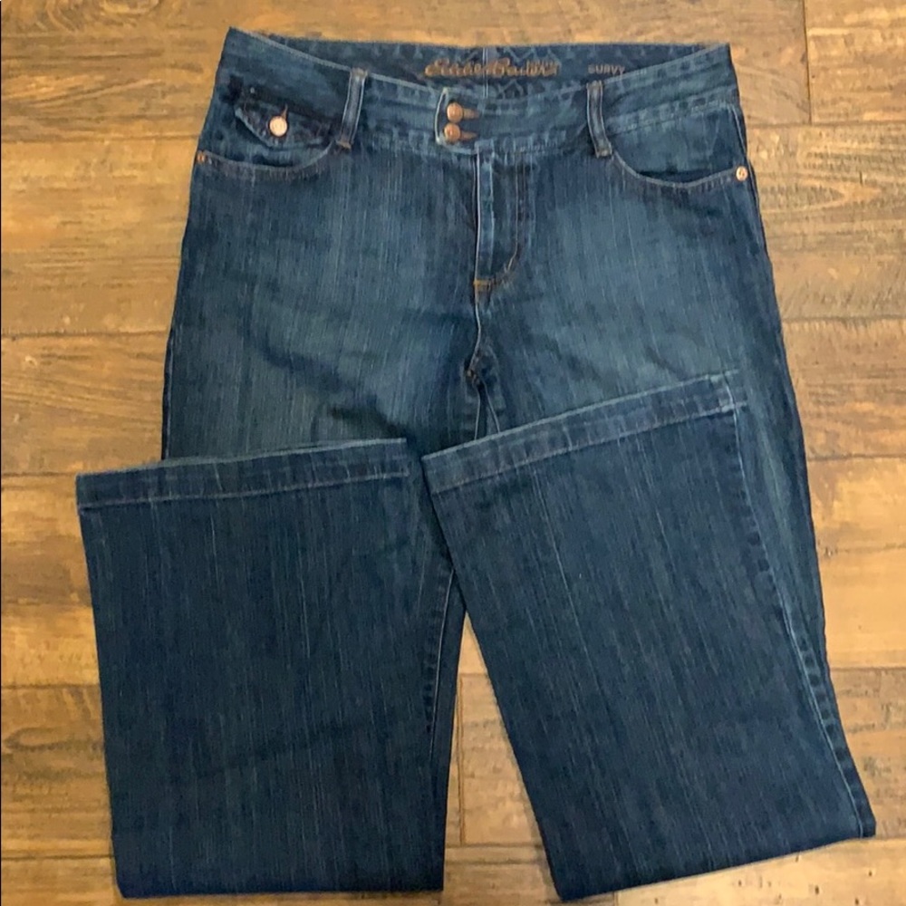 Eddie Bauer wide-leg curvy fit jeans. Size 6.
